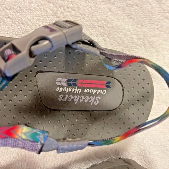 Skechers Women's Reggae Bright Direction Rainbow Sport Sandal Shoe Size 7 - Picture 6 of 10